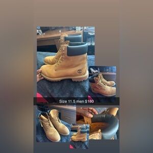 Timberland Tan Nubuck Leather Boots with Padded Collar